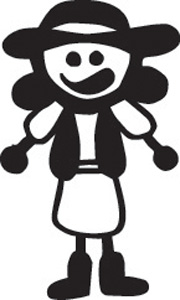Stick Family Cowgirl